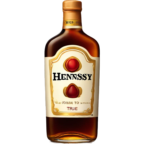 one bottle of hennessy true to original emoji