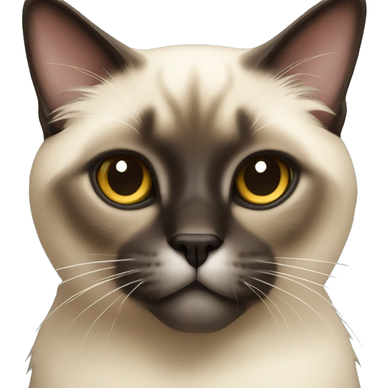 a siamese cat with long hair emoji