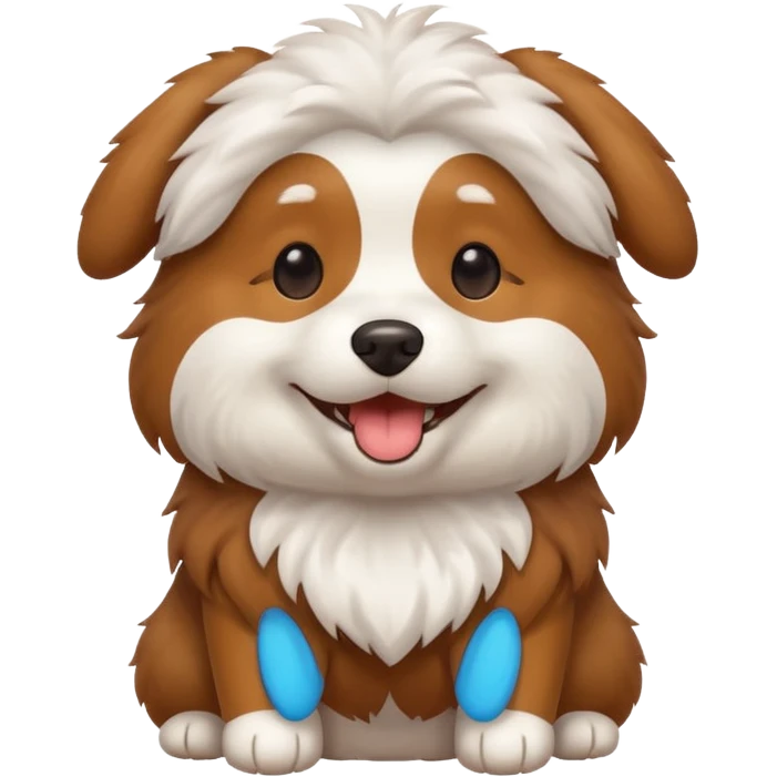 A brown and white dog  emoji