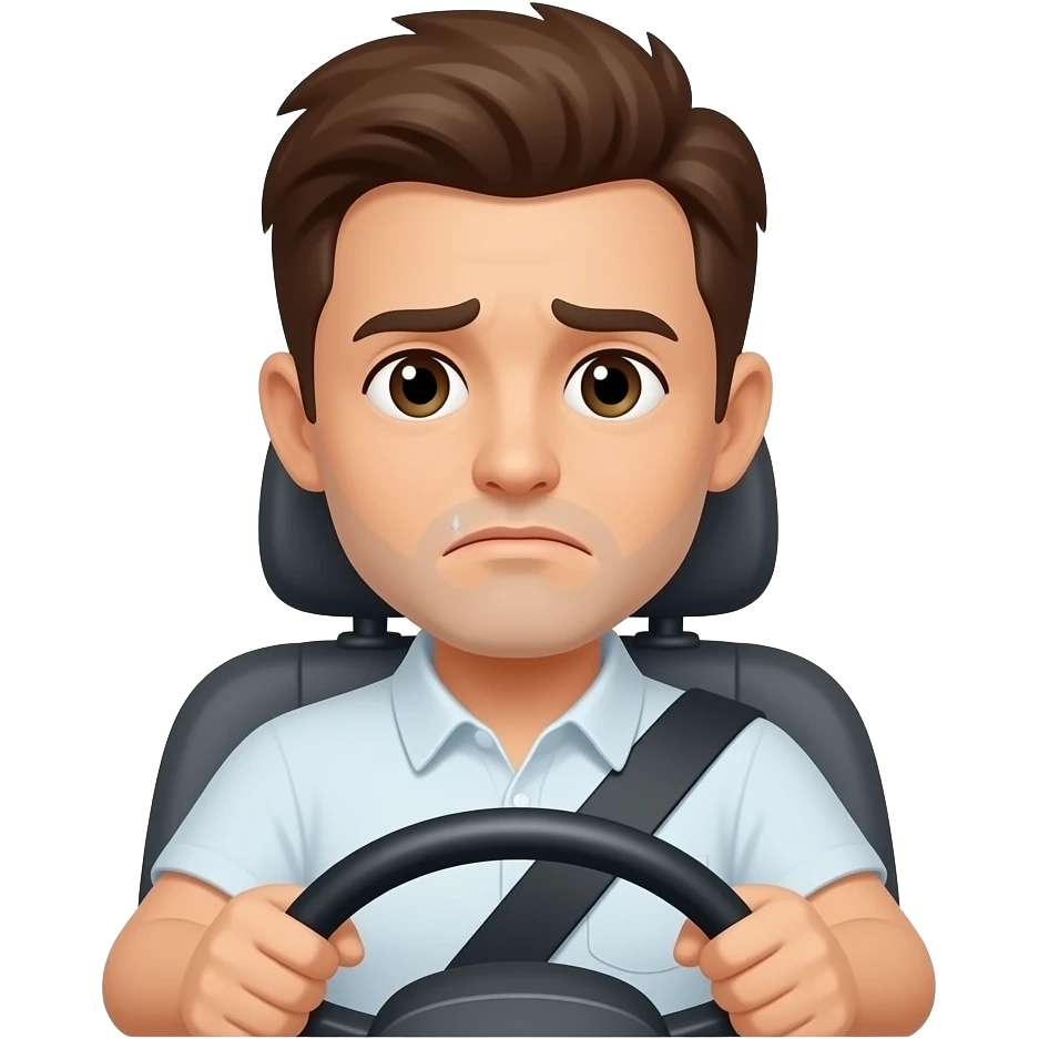 unhappy driver emoji