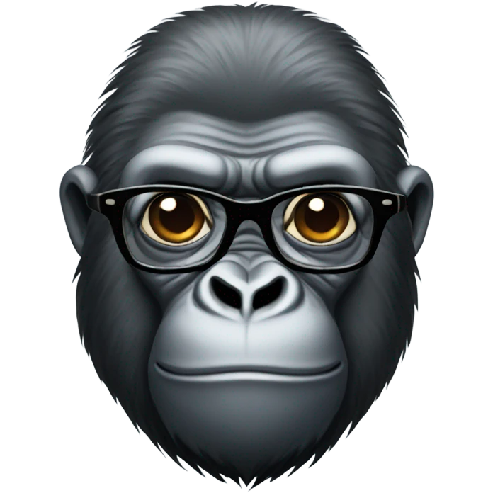Gorilla with glasses emoji