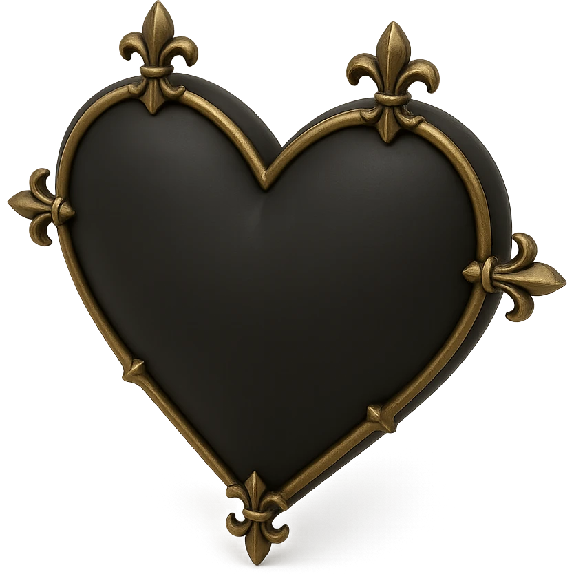 Gothic heart emoji