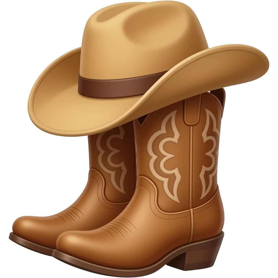 Cowboy boots with hat emoji