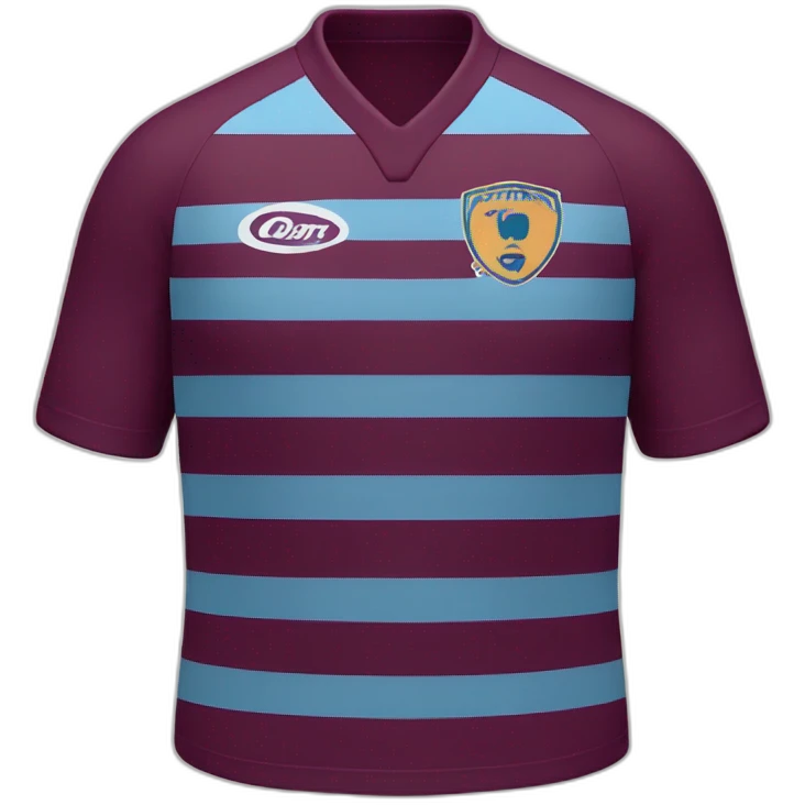 Burgundy blue striped jersey emoji