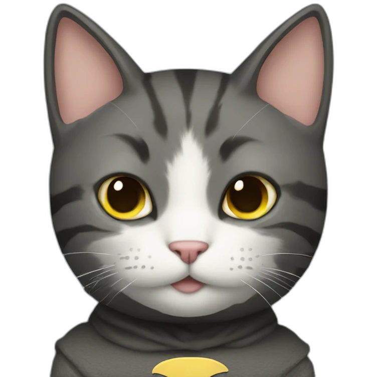 cat that looks like batman emoji