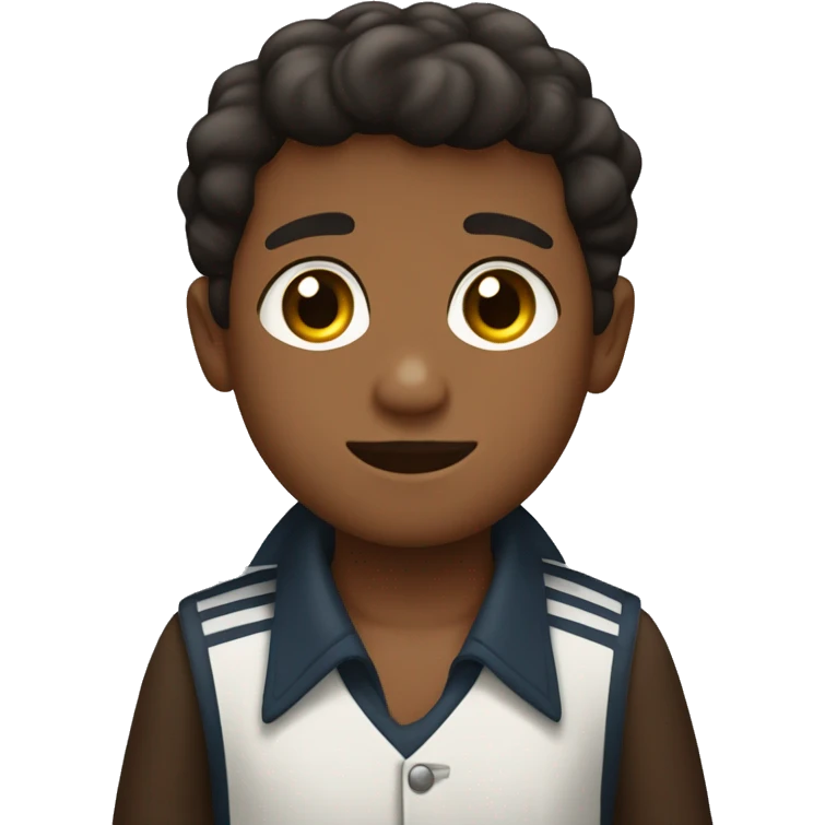 un niño pelo negro ojos marrón y traje marinero  emoji
