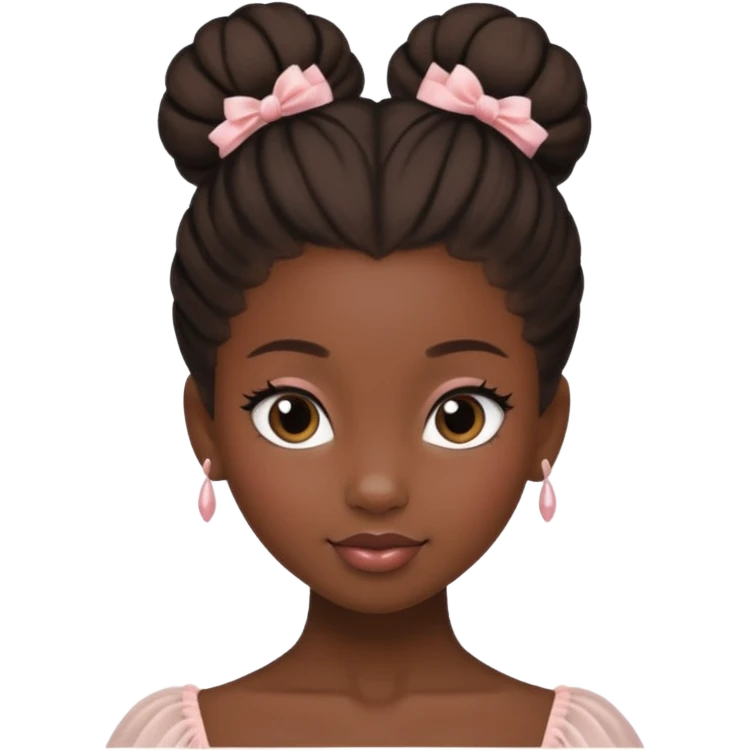 ballet bun  black princess emoji
