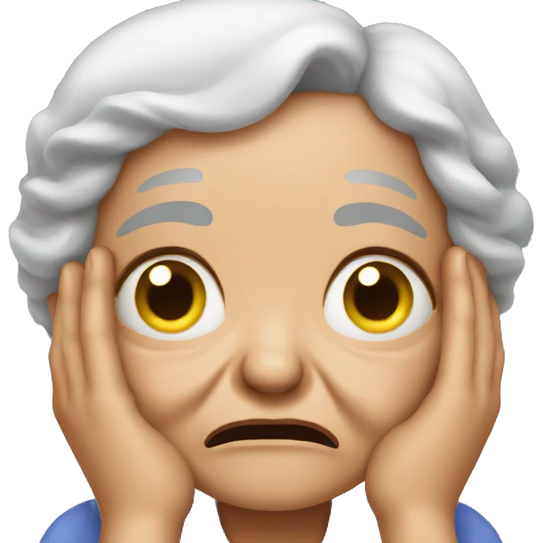 crying grandma emoji