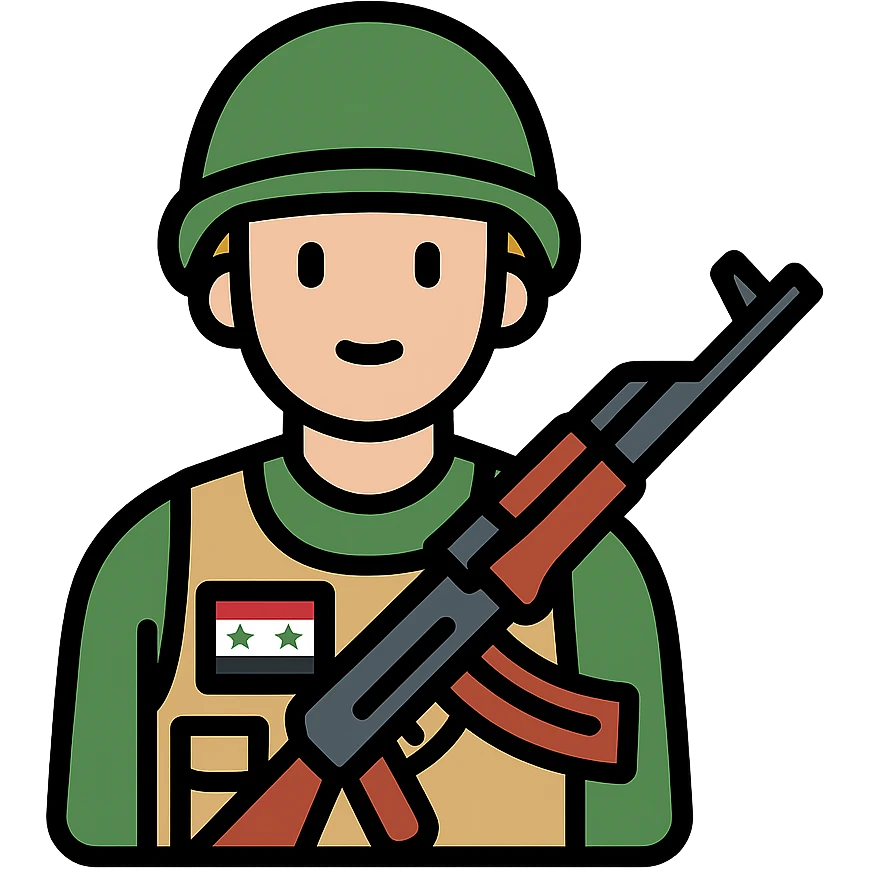 Syrian soldier with AK 47 emoji