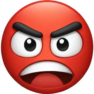 angry with red face emoji