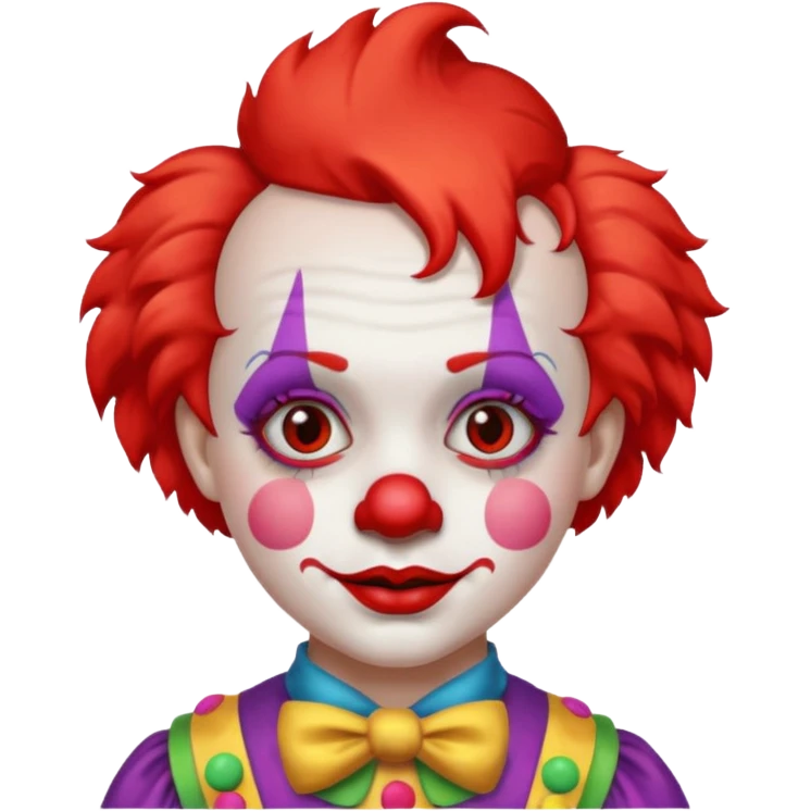 smll haired clown emoji