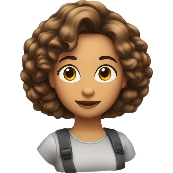 quero um emoji de uma mulher de cabelo cacheado curto  emoji