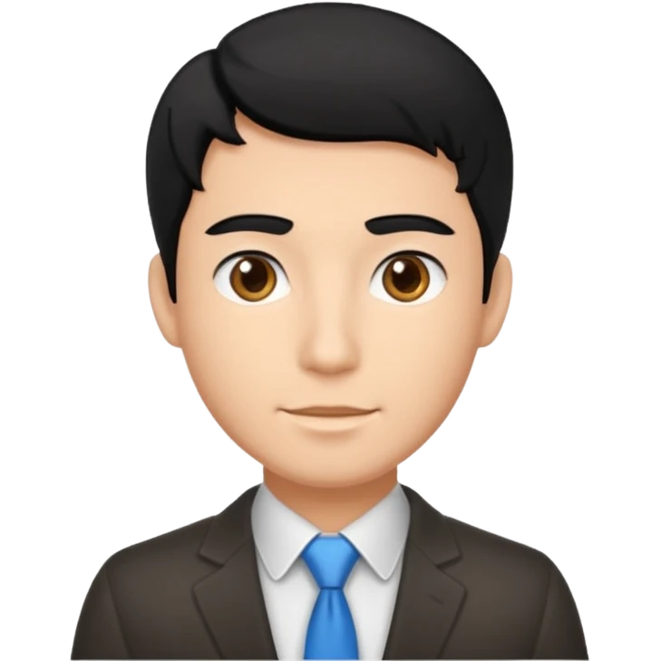Male Virtual Assistant with Black Hair emoji