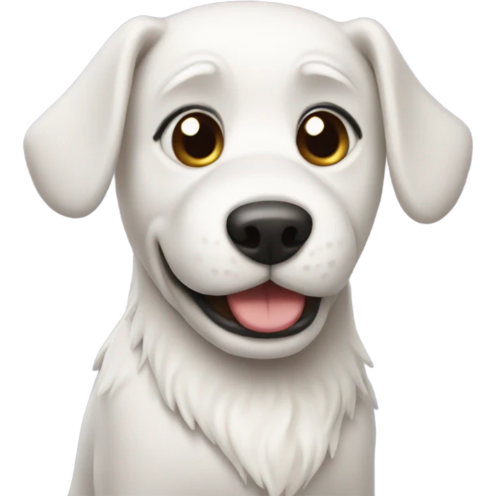 White dog cake  emoji