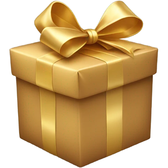 gift box with golden bow emoji