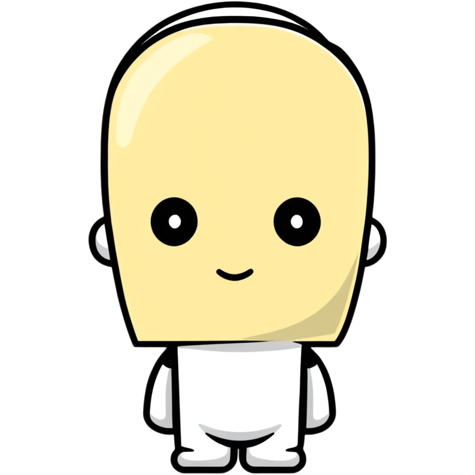man with rectangle shaped head emoji