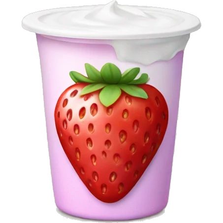 Strawberry yogurt  emoji
