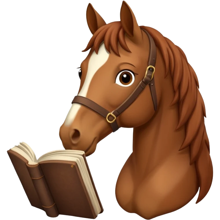 horse with book emoji