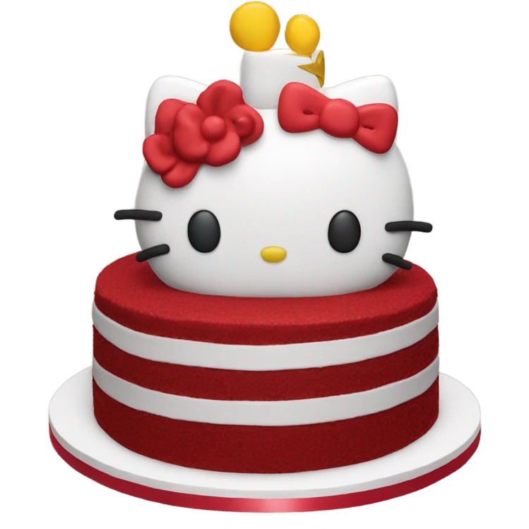 Red Velvet hello kitty cake emoji