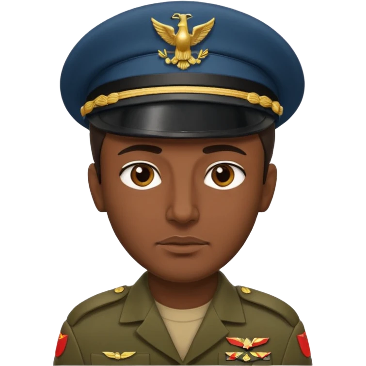 Arab 1984 soldier face without shoulders, only facre emoji
