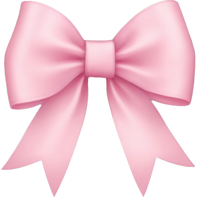 light pink ribbon bow emoji