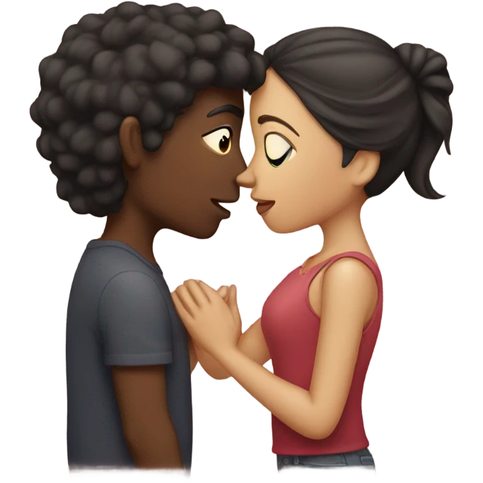 Girl and guy kissing  emoji