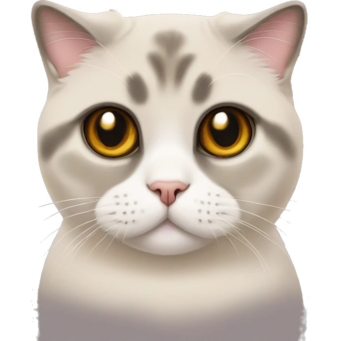 scottish fold cat with heart eyes  emoji