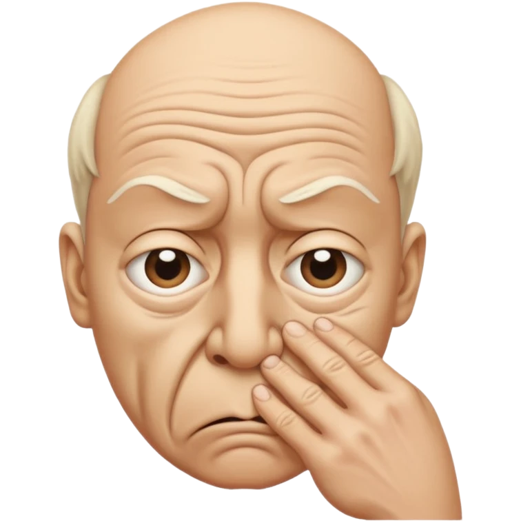 Person holding nose because something else is stinky emoji