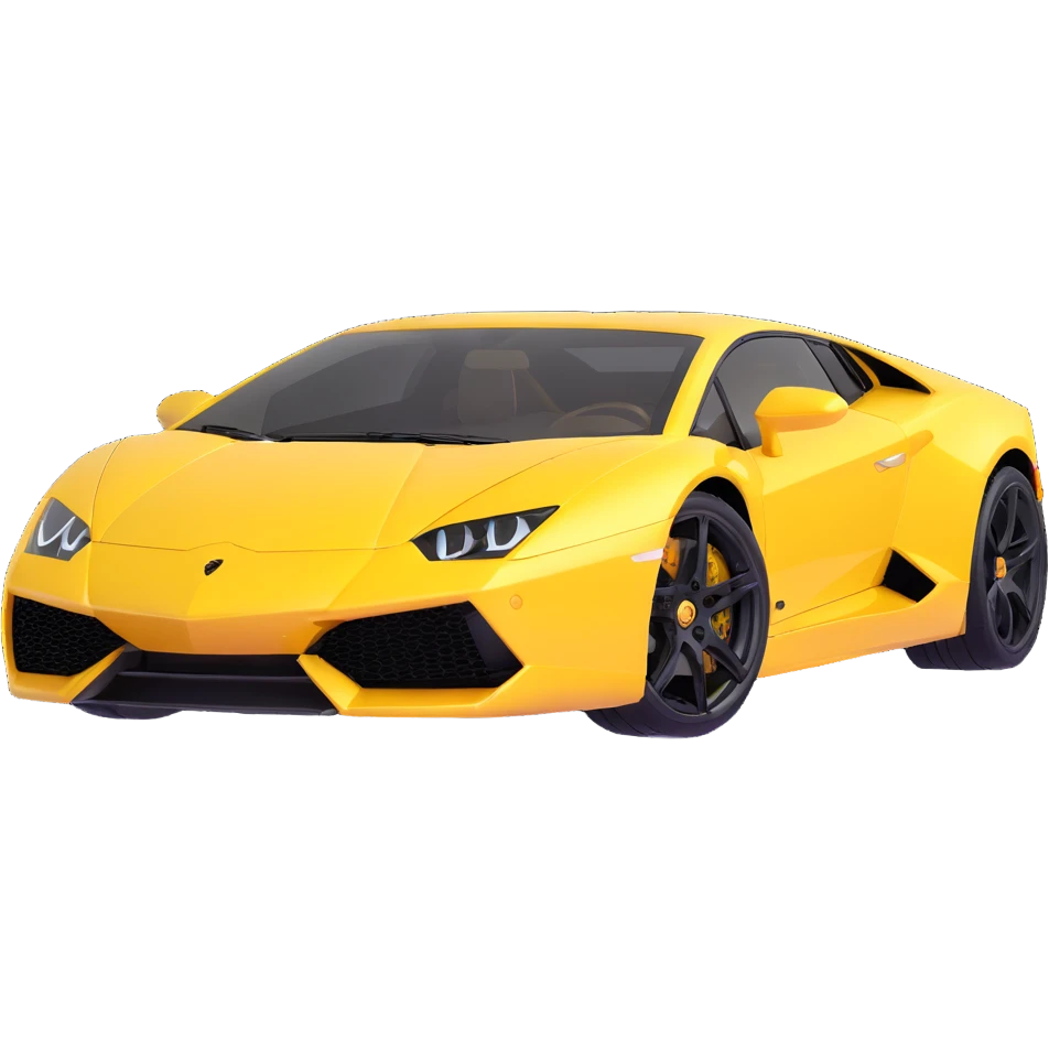 yellow Lamborghini, shiny and sleek emoji