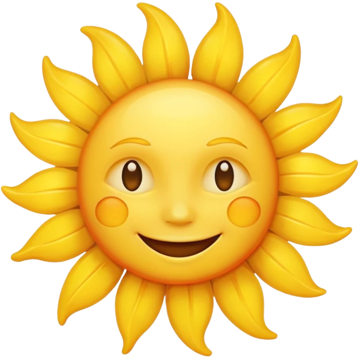 simple summer theme emoji, sun, bright colors emoji