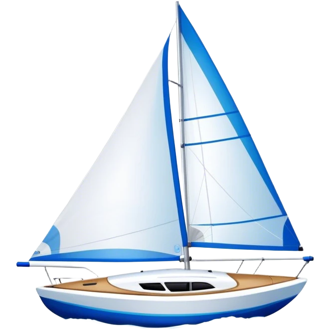 Sailboat - Sunfish (Model Year: 2021) (Iconic colour: Bright sail with blue and white) emoji