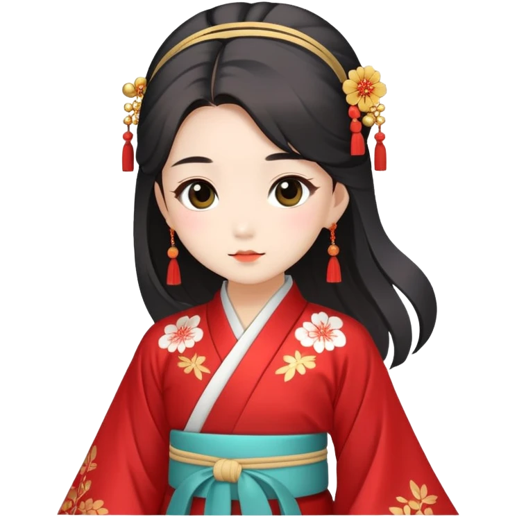 Beautiful girl wearing Hanfu emoji