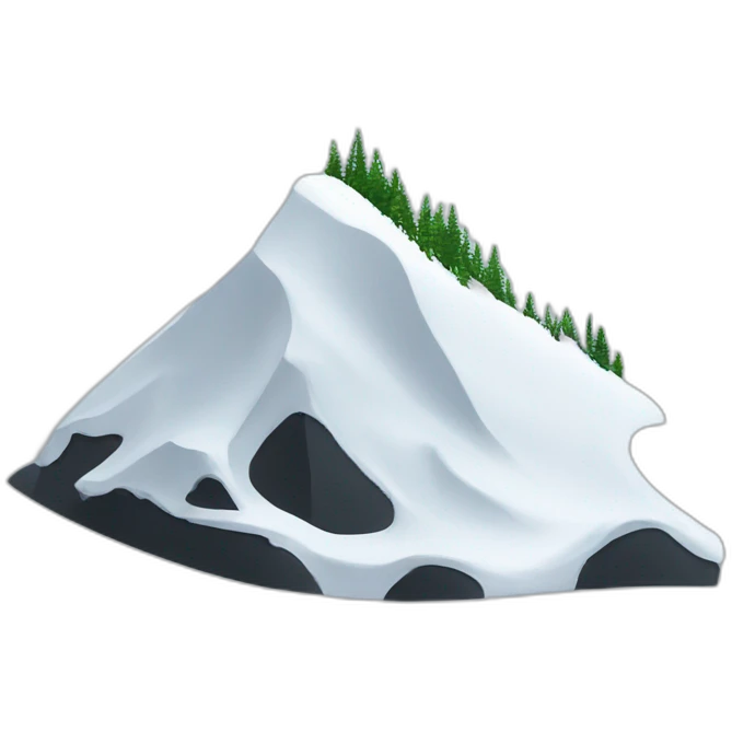 Black ski slope emoji