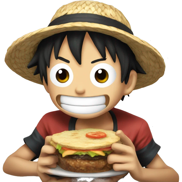 luffy comiendo emoji