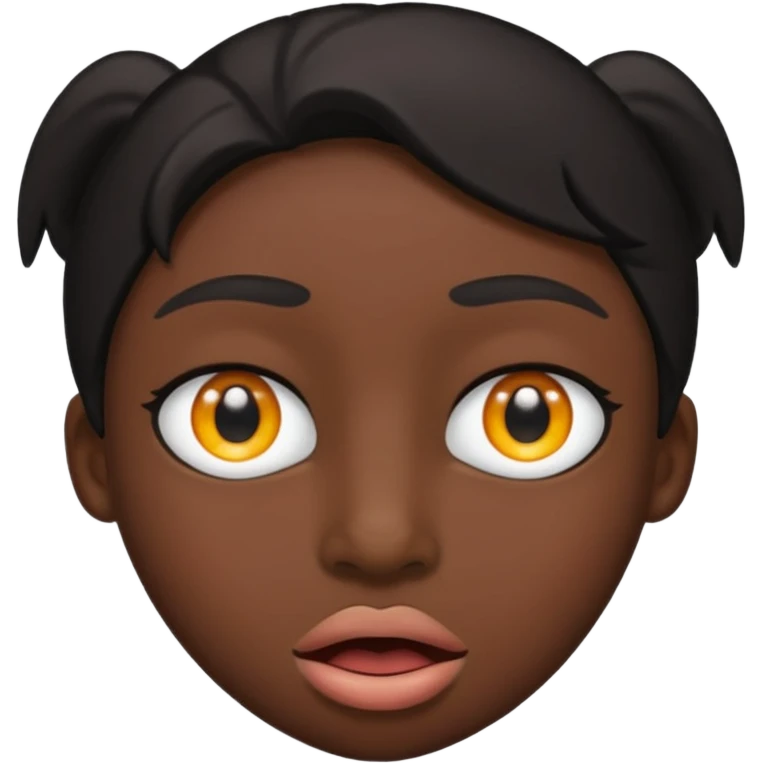 make this emoji 😵 black but the eyes and the mouth should be withe no it should be the same emoji