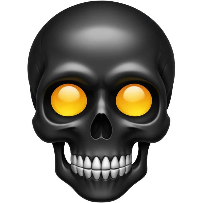 caution skull, black color emoji