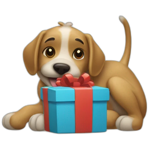 microsoft rover assistant giving a gift emoji