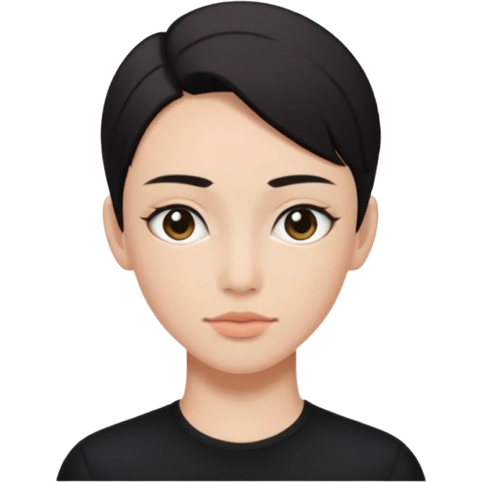 make it non gendered, black top, says PION! on their forehead emoji