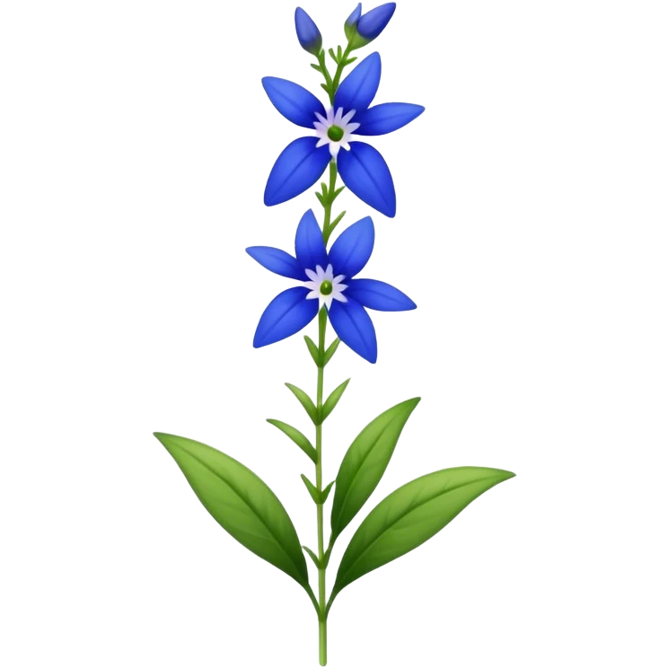single Lobelia, straight stem emoji