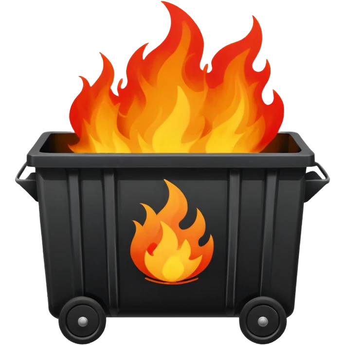 Dumpster fire emoji