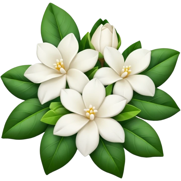 White gardenia flowers bouquet  emoji
