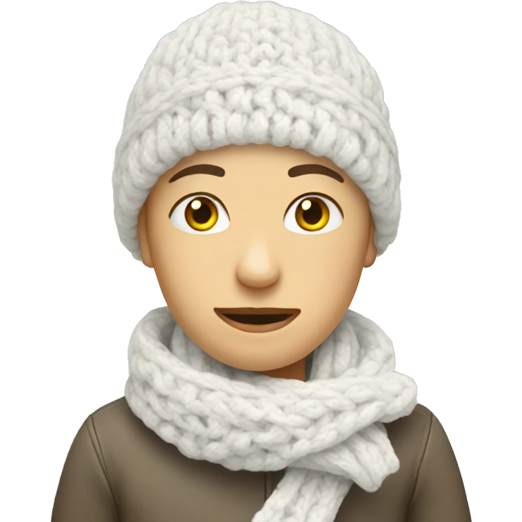 White knitted scarf emoji