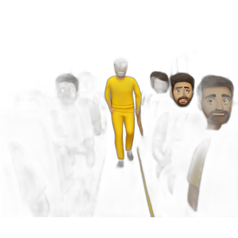 Armenian men in yellow clothing in the bus emoji