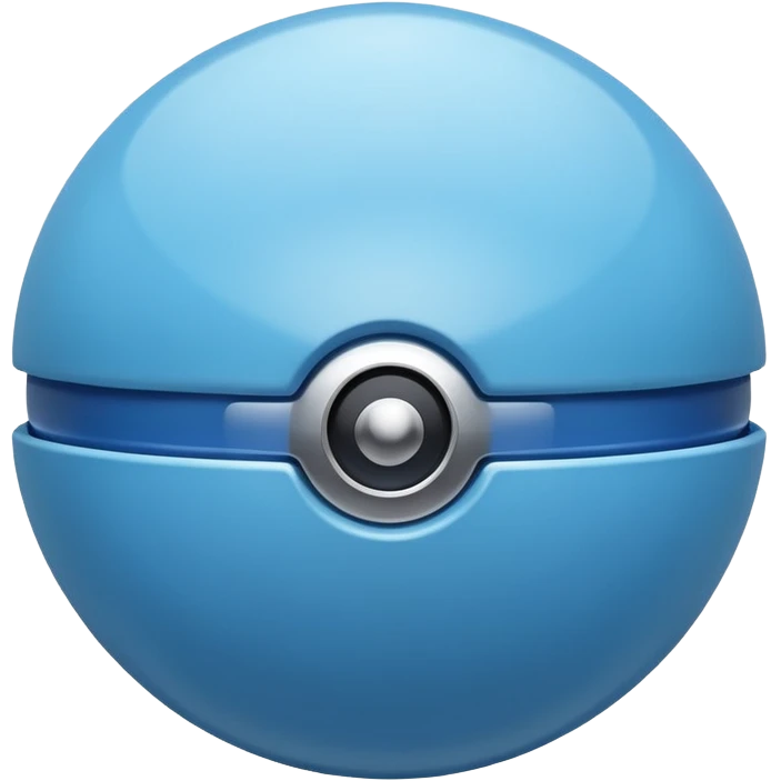 blue pokeball emoji, minimalistic emoji