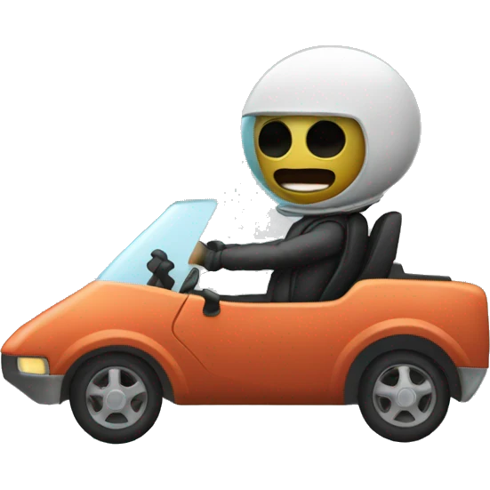 Martian driving car emoji