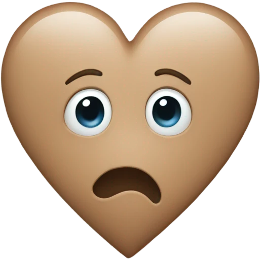 Pale brown heart emoji