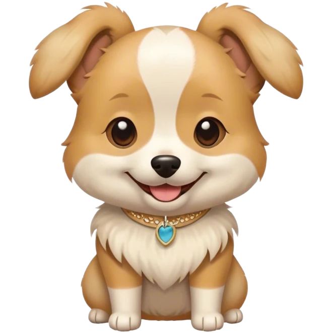Dog with a crop top emoji