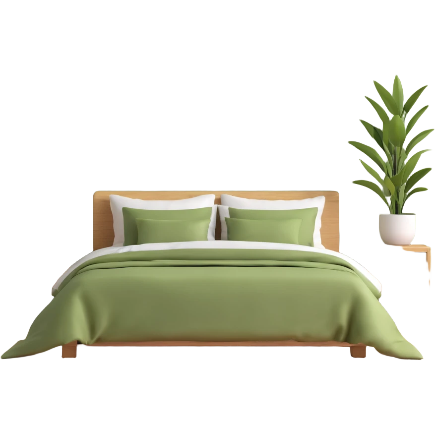 olive green bedroom plants with frames emoji