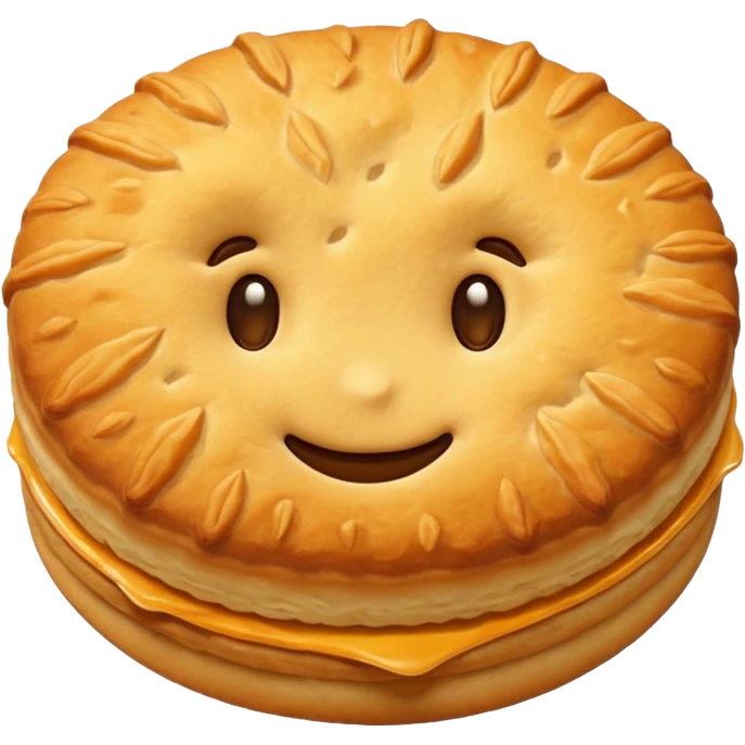 plain round biscuit emoji
