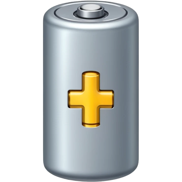realistic small battery emoji